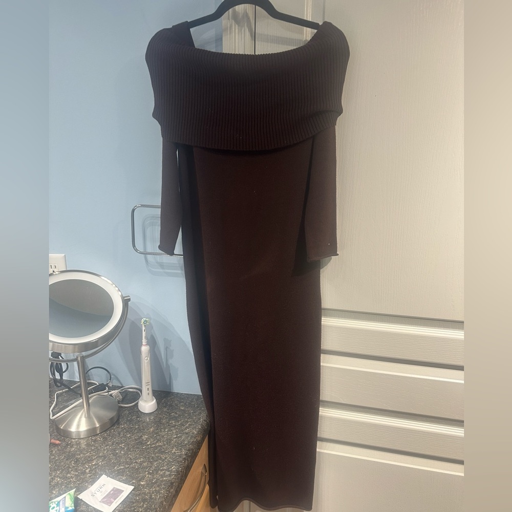 Merlot red sweater dress